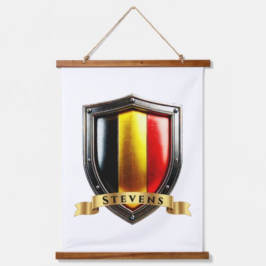 Stevens Belgium National Heritage Shield 吊り下げ型タペストリー (正面)