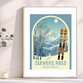 Stevens Pass Washington ski vacation Poster ポスター