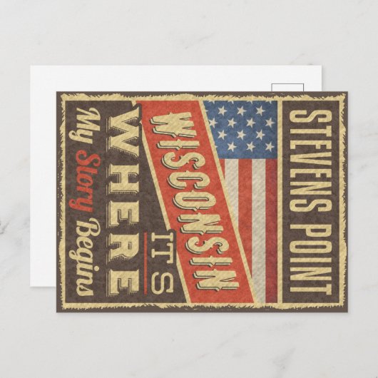 Stevens Point Wisconsin ポストカード (正面/裏面)