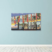 Stevens Point, Wisconsin – ラージレターシーン キャンバスプリント (インサイチュ (ウッドフロア))