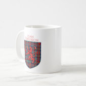 Stevenson Tartan Scottish Plaid Lion Rampant コーヒーマグカップ (正面左)
