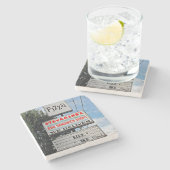 Steverino's, Athens,Georgia, Marble Stone Coaster. ストーンコースター (横)