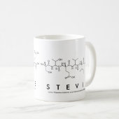 Stevieペプチド名mug コーヒーマグカップ (正面右)