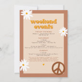 STEVIEレトロ70sデイジーピースアウトバチェロレッテインヴィ 招待状 (裏面)