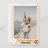 STEVIEレトロ70sデイジーピースアウトブライダルシャワー 招待状 (裏面)