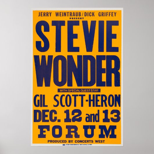 Stevie Wonder / Gil Scott Heron ポスター (正面)