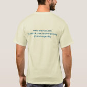 Stevivor.com標準ホワイトシャツ Tシャツ (裏面)