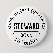 Steward Badge Button 缶バッジ (正面)