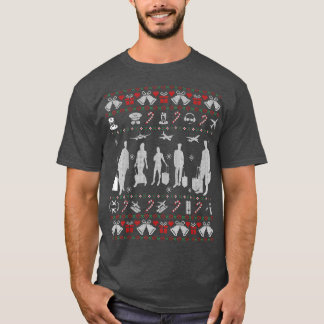 Stewardess Flight Attendant Ugly Christmas Sweater Tシャツ