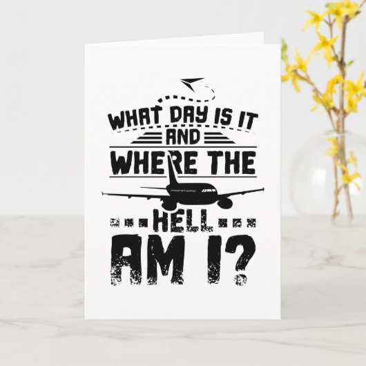 Stewardess what day is it カード (黄色い花)