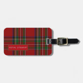 STEWARTパーソナライズされたタータンチェックメンズラゲッジタグ ラゲッジタグ (正面横)