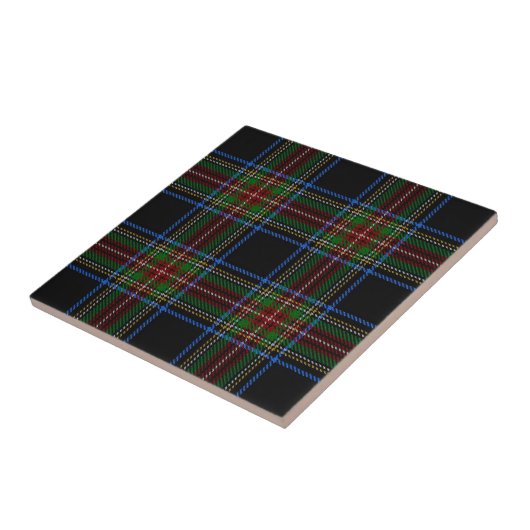 Stewart Black Tartan タイル (側面)