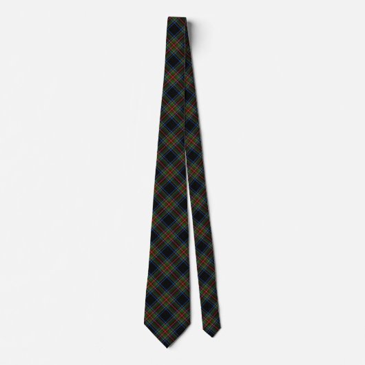 Stewart Black Tartan ネクタイ (正面)