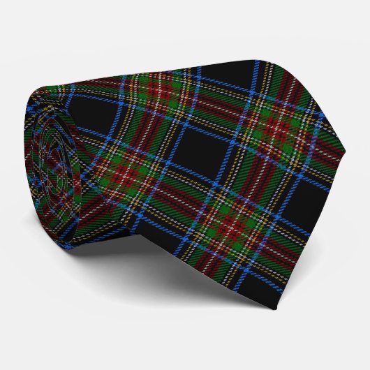 Stewart Black Tartan ネクタイ (ロール)