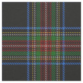 Stewart Black Tartan ファブリック (クローズアップ)