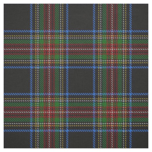 Stewart Black Tartan ファブリック (見本)