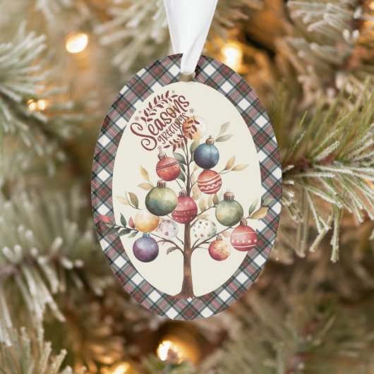 Stewart Blue Dress Scottish Tartan Christmas オーナメント (ツリー)