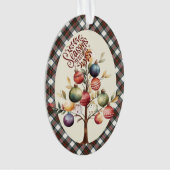 Stewart Blue Dress Scottish Tartan Christmas オーナメント (正面)