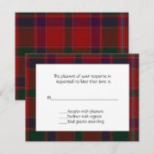 Stewart Plaid RSVPカード (正面/裏面)