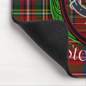 Stewart Scottish Clan Tartan and Crest  マウスパッド (コーナー)
