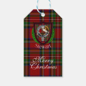 Stewart Scottish Clan Tartan & Crest ギフトタグ (正面)