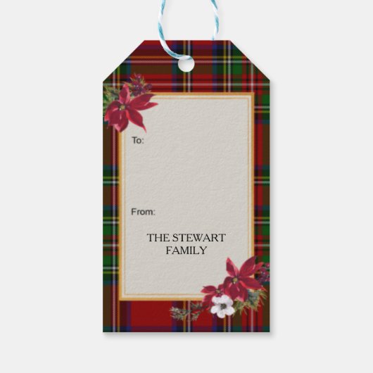 Stewart Scottish Clan Tartan & Crest ギフトタグ (裏面)