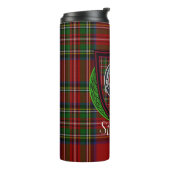 Stewart Scottish Clan Tartan & Crest タンブラー (回転左)