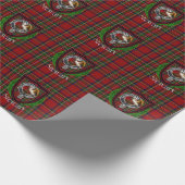 Stewart Scottish Clan Tartan & Crest ラッピングペーパー (角)