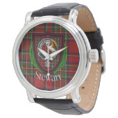 Stewart Scottish Clan Tartan & Crest 腕時計 (アングル)
