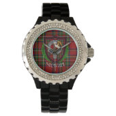 Stewart Scottish Clan Tartan & Crest 腕時計 (正面)