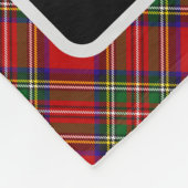 Stewart Tartan Kitty Personalized フリースブランケット (角)