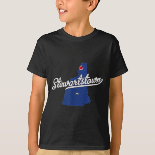 Stewartstown New Hampshire Nh Map Tシャツ (正面)