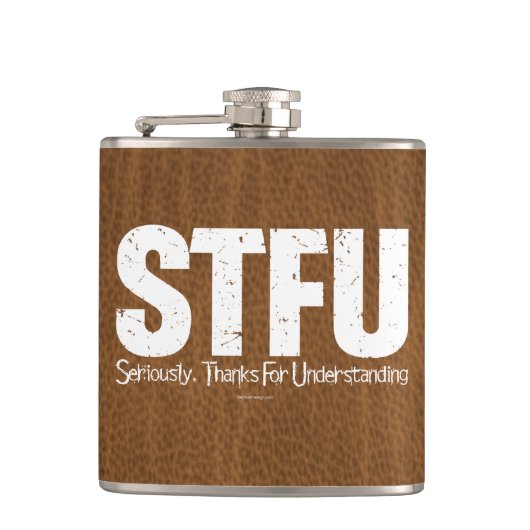 STFU：真剣に、理解感謝していのために フラスク (正面)