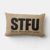 STFU:真剣に、理解感謝していのために ランバークッション (裏面)
