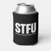 STFU:真剣に、理解感謝していのために 缶クーラー (缶裏面)