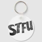 STFU key ring ( Black & White ) キーホルダー (正面)