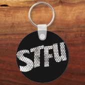 STFU key ring ( Black & White ) キーホルダー (裏面)