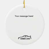 STI Imprezaの圧延の打撃 セラミックオーナメント (裏面)