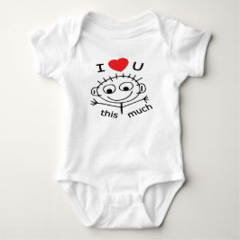 Stick Baby I Love You ベビーボディスーツ
