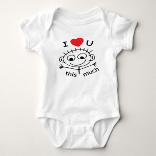 Stick Baby I Love You ベビーボディスーツ