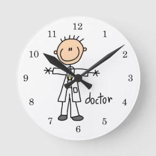 Stick Figure博士 ラウンド壁時計