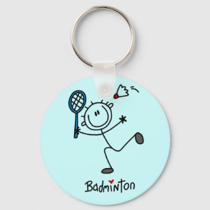 Stick Figure Badminton T-shirts and Gifts キーホルダー