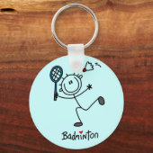 Stick Figure Badminton T-shirts and Gifts キーホルダー (正面)