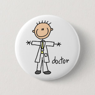 Stick Figure Button博士 缶バッジ