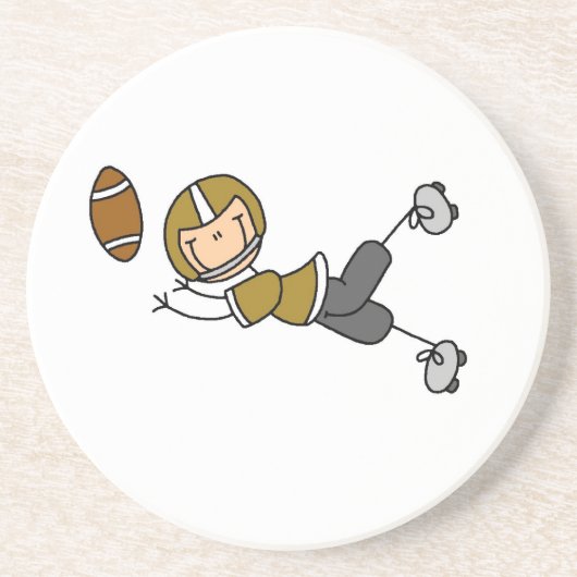 stick+figure+football+player コースター (正面)