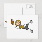 stick+figure+football+player ポストカード (正面/裏面)