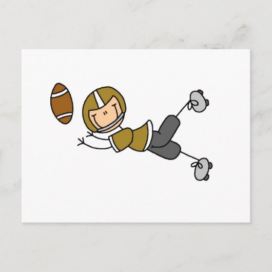 stick+figure+football+player ポストカード (正面)