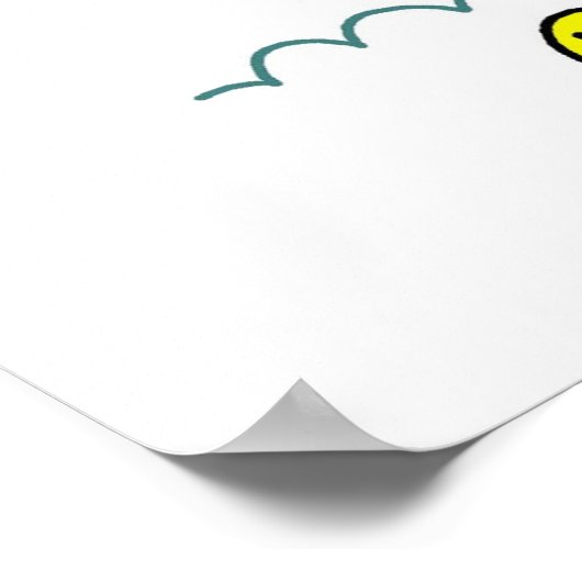 Stick Figure Girl I Swim ポスター (角)