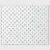 Stick Figure Girls Everyday Life – Black on White  ラッピングペーパー (フラット)