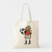 Stick Figure Soccer Boy Football Player トートバッグ (裏面)